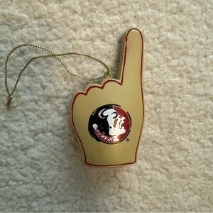 FSU Garnet & Gold Team Spirit #1 Finger Ornament